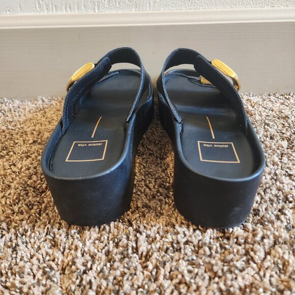 Dolce Vita Black & Gold Platforms - Picture 4 of 7